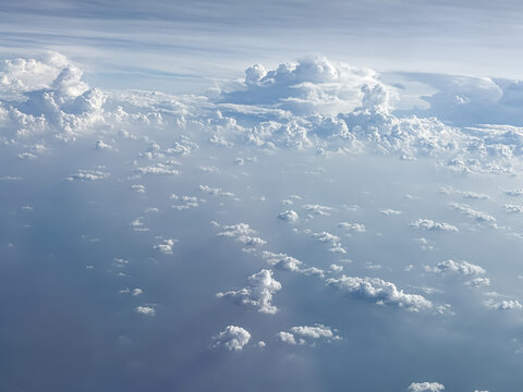 Photo of clouds from the top of the plane