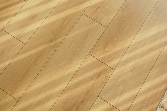Light shadows on wooden floor during daytime hours