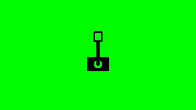 Ratchet strap tensioner black icon on green screen for cargo security