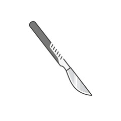 Obraz premium Scalpel isolated on transparent background PNG cutout