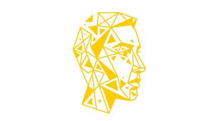 Geometric Human Head Silhouette Icon © Riris