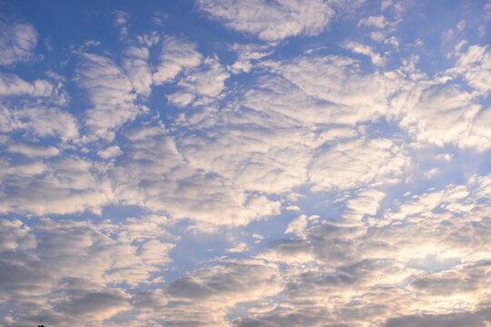 beautiful blue sky with sunlight in springtime