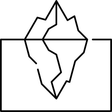 Line Art Iceberg Icon