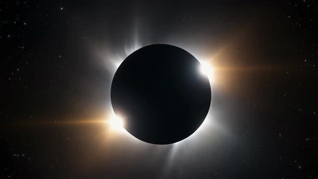 Total Solar Eclipse with Radiant Corona 4K Generative AI