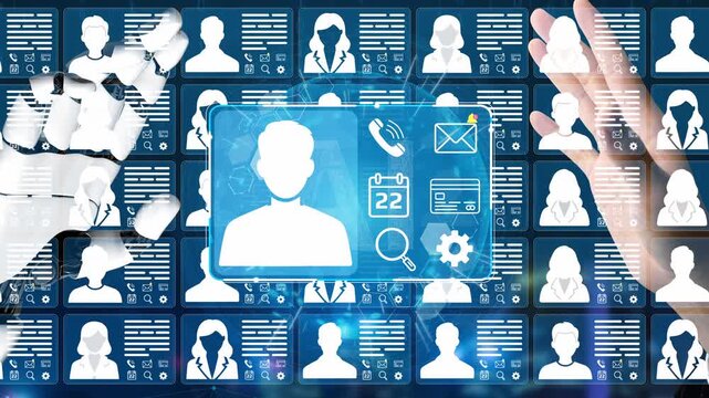 Abstract Digital Interface Displaying User Profiles with Hands Interacting and Data Visualization Elements in a Modern Technology Environment. Entropy.