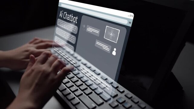 AI Virtual Assistant Artificial Intelligence Chatbot Controlled by Prompt Engineering for Explainable Generative AI information and LLM Deep Learning Technology for Smart Business Work Support. Muxer