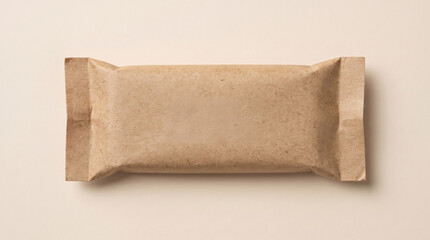 Obraz premium Kraft paper snack bar mockup natural packaging minimal design eco friendly