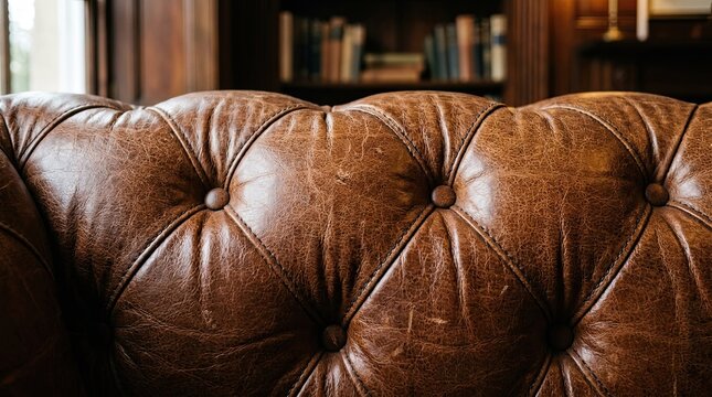 brown leather sofa
