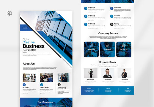Creative Business News Letter Template
