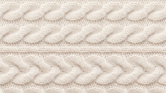 Cream Cable Knit Sweater Texture with Soft Natural Lighting and Shallow Depth of Field