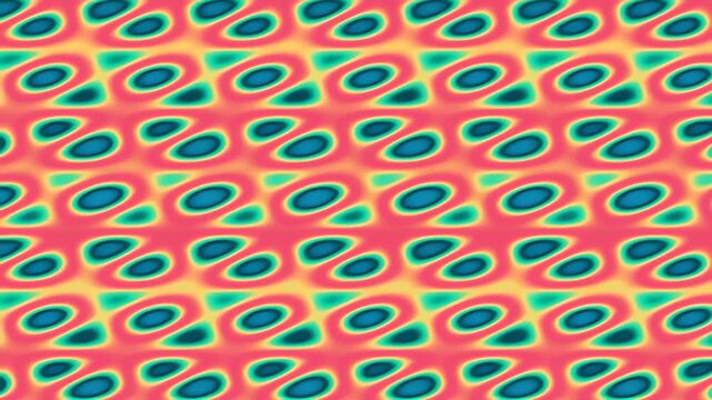 Abstract psychedelic optical pattern with colorful repeating wavy geometric fluid gradient background design