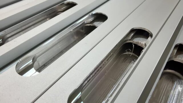 Aluminum door frame profile with concealed hinge recesses, industrial aluminum extrusion for door manufacturing
