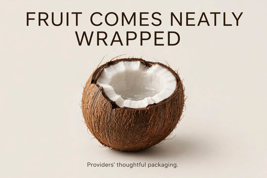 Divine Design Poster Illustrating God&rsquo;s Miracle in Fruit Creation and Packaging