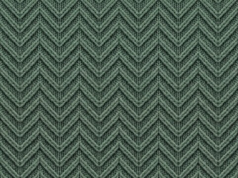 Green chevron knit fabric with subtle texture and depth a seamless textile pattern for design backgrounds