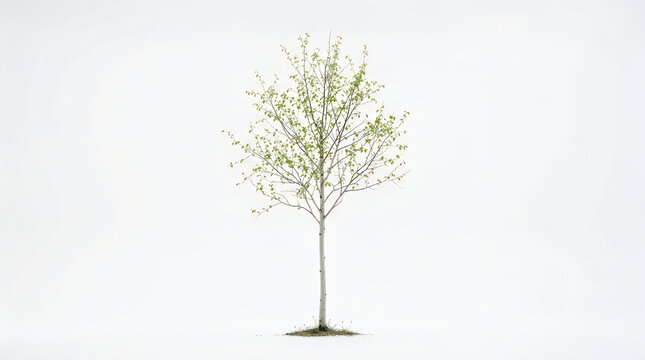 Green tree with white background isolated