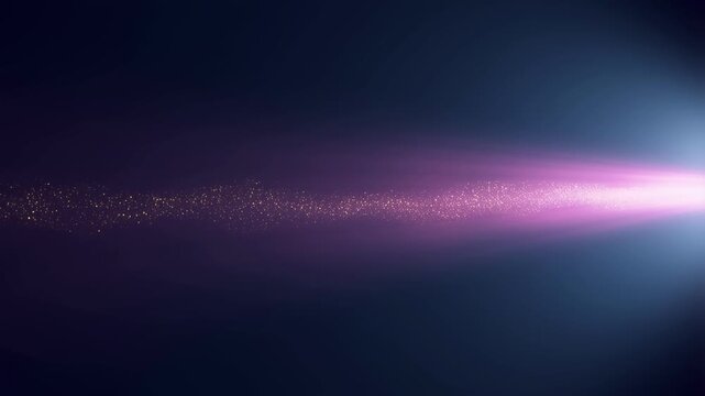 Cosmic glowing pink light rays with sparkling particles in space themed background with evoking futuristic ethereal atmosphere captures mesmerizing cosmic