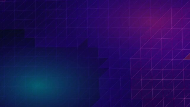 Vibrant Purple and Blue Polygonal Mesh Abstract Background with Glowing Lines