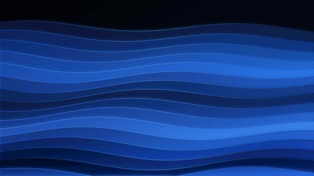 Seamless blue waves flowing gracefully on a dark background for modern technology motion