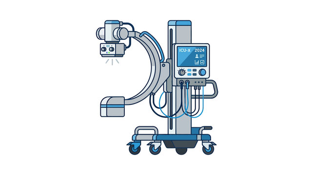 Medical C-arm X-ray Machine Isolated
