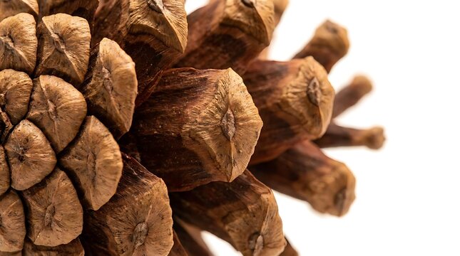 Extreme close up of dry pine cone scales.