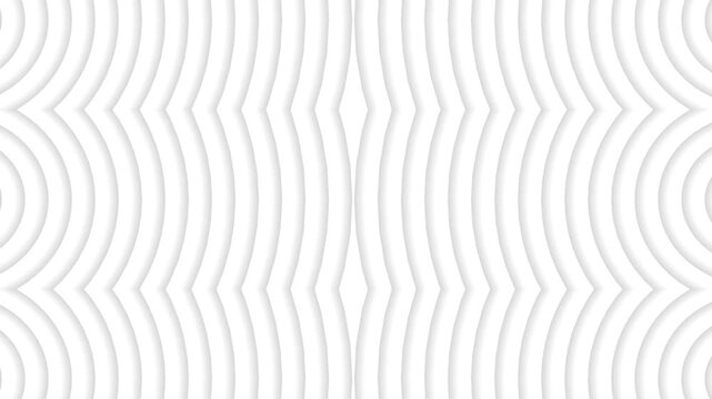 Abstract geometric pattern with flowing concentric circles and bold black stripes moving slowly