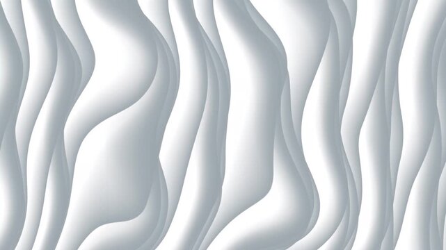 White undulating organic texture in soft studio lighting with subtle shadow play during a slow camera pan