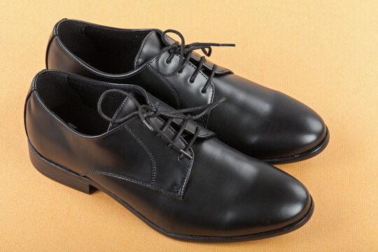 Pair of Classic Black Lace-Up Men&rsquo;s Dress Shoes