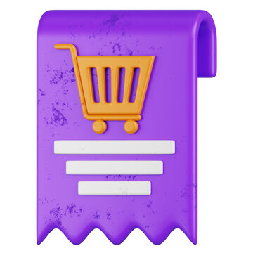 Redeem Receipt 3D Illustration