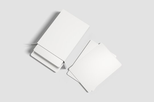Blank Playing Card Deck Isolated Object Studio