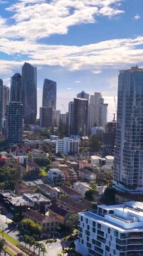 Aerial View of Surfers Paradise Skyline and Gold Coast Cityscape