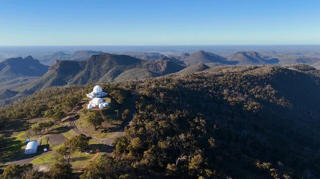 Aerial View of Siding Spring Observatory in Warrumbungle National Park