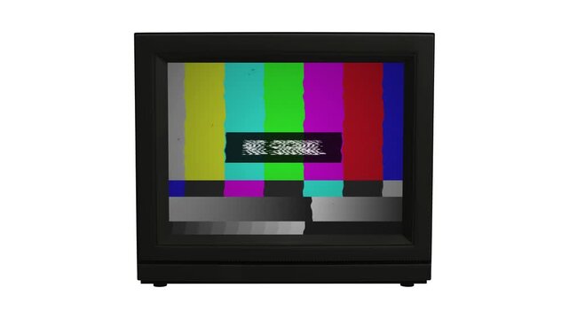 Retro television screen displaying a static interference pattern with 'NO SIGNAL' text, reminiscent of vintage broadcast issues