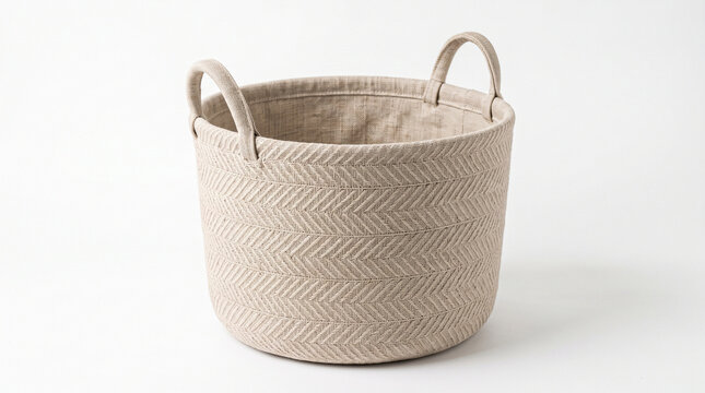 empty basket on a white background