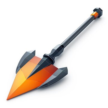 Modern shovel icon. Industrial construction tool isolated on white.