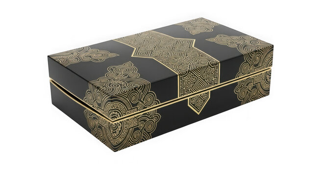 Luxury marble jewelry box with gold veining and hinged lid. Elegant decorative storage case for rings, necklaces, and accessories.