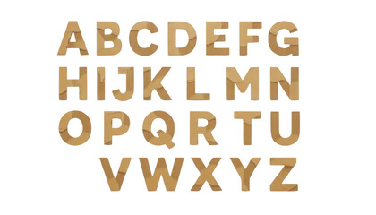 Set of wooden alphabet letters a to z in a pixel art style © zannatul