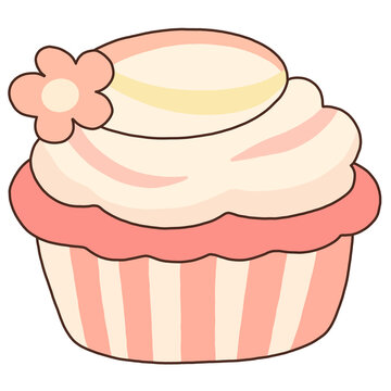 vector illustration of a cupcake
