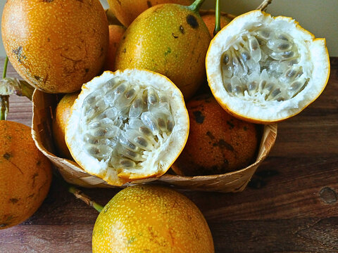 sweet granadilla fruits 