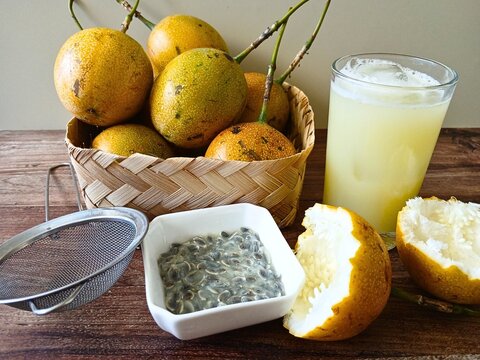 sweet granadilla fruits 