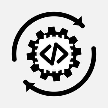 Animated Code Automation Icon Motion Graphic