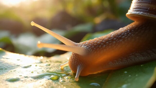 Snail's Tendrils Dancing in the Morning Light