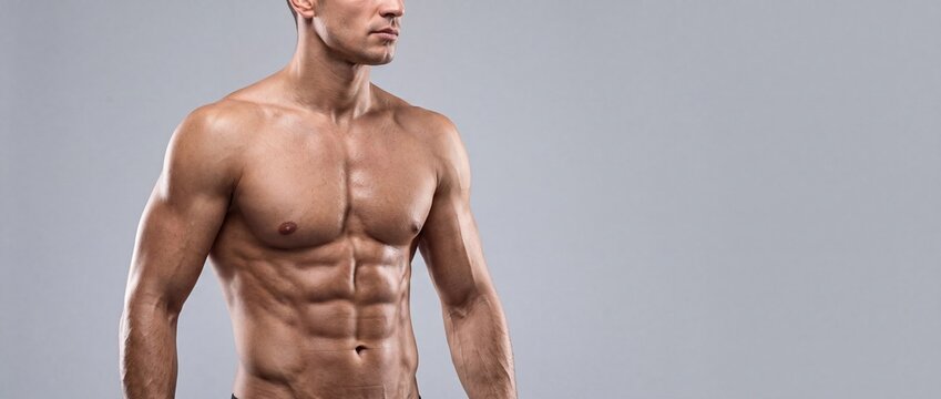 Muscular Male Torso Showing Fitness and Strength