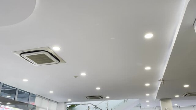 Modern Gypsum Ceiling with Bright Recessed LED Downlights