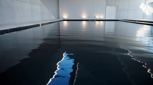 Boundless Reflection Pool in Minimalist Interior