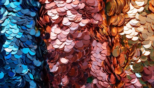 Sequins Background Glitter Fabric Texture Colorful Sequins Background