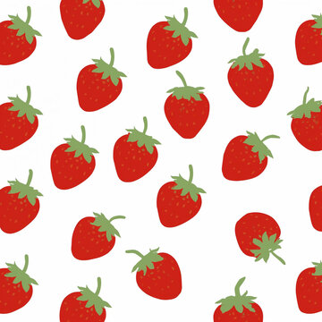 seamless pattern with strawberries