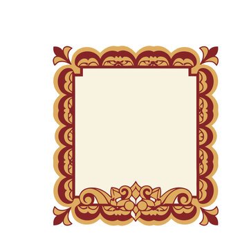 Ornate Decorative Frame with Floral Elements