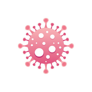 Pink Coronavirus Vector Illustration
