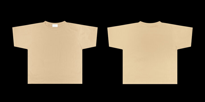 Blank baige boxy fit tees, boxy fit tees with white label, boxy fit tees for mockup
