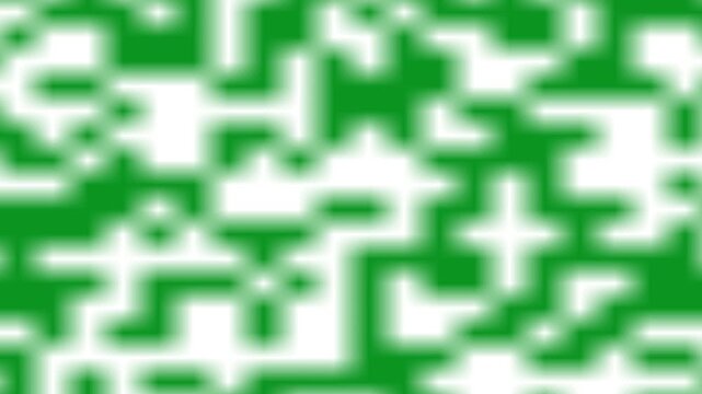 Block dissolve digital Pixel transition animation with black and white digital block effect, Halftone transition pattern. Abstract black and white geometric background
